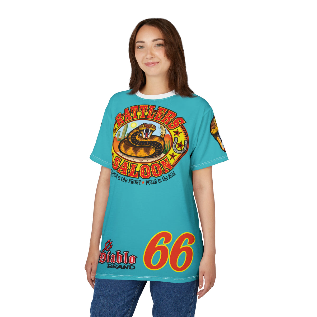 Rattlers Saloon  SUPER TEE — Vintage Biker 66 Graphic Shirt