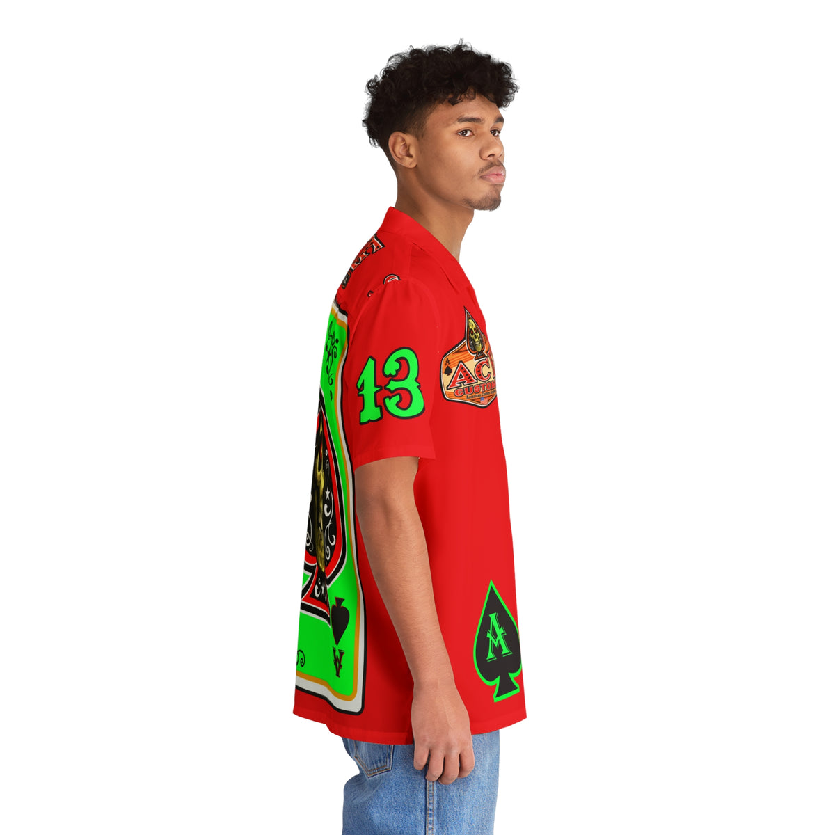 Big Bopper Men's Hawaiian Shirt - Loose, Comfortable Button Up Shirt for Easy Breezy Riding - Sizes to 5XL