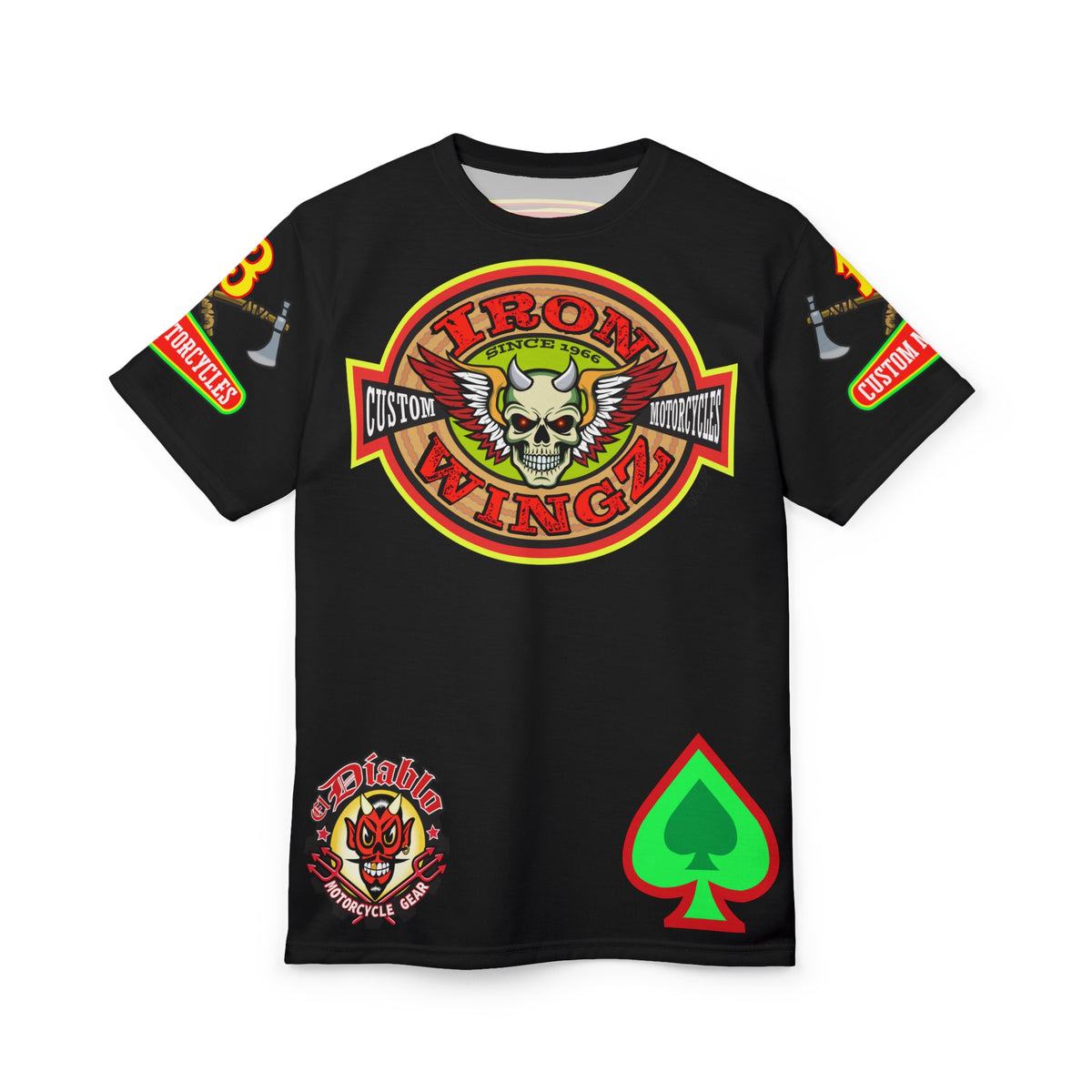 Iron WingZ Customs HiViz High Performance Motorcycle Riding Super Tee
