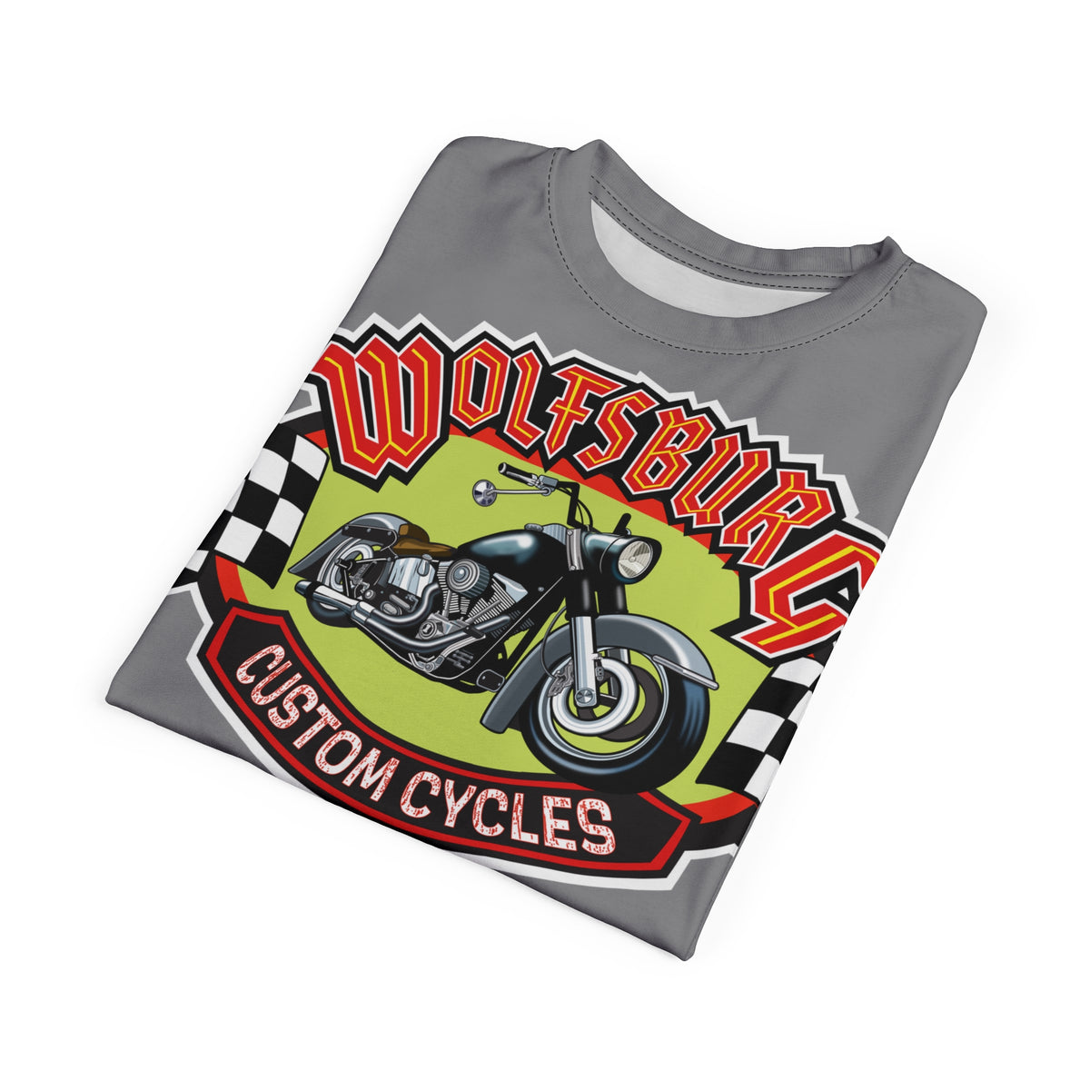 Wolfsburg Custom Cycles HiViz High Comfort Motorcycle Riders Super Tee