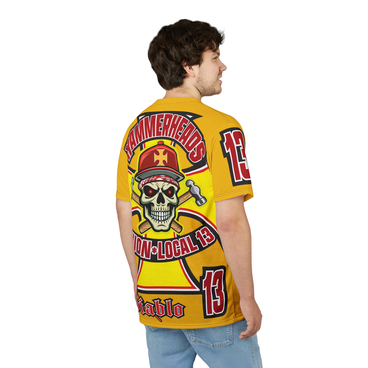 Hammerheads Union Local 13 HiViz Super Tee - Rough Tough Bad Attitude Motorcycle Riding Tee