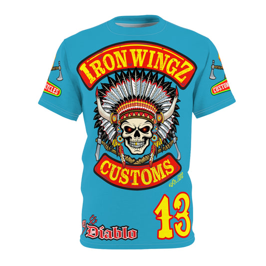 Iron Wingz Garage HiViZ Motorcycle Rider Super Tee
