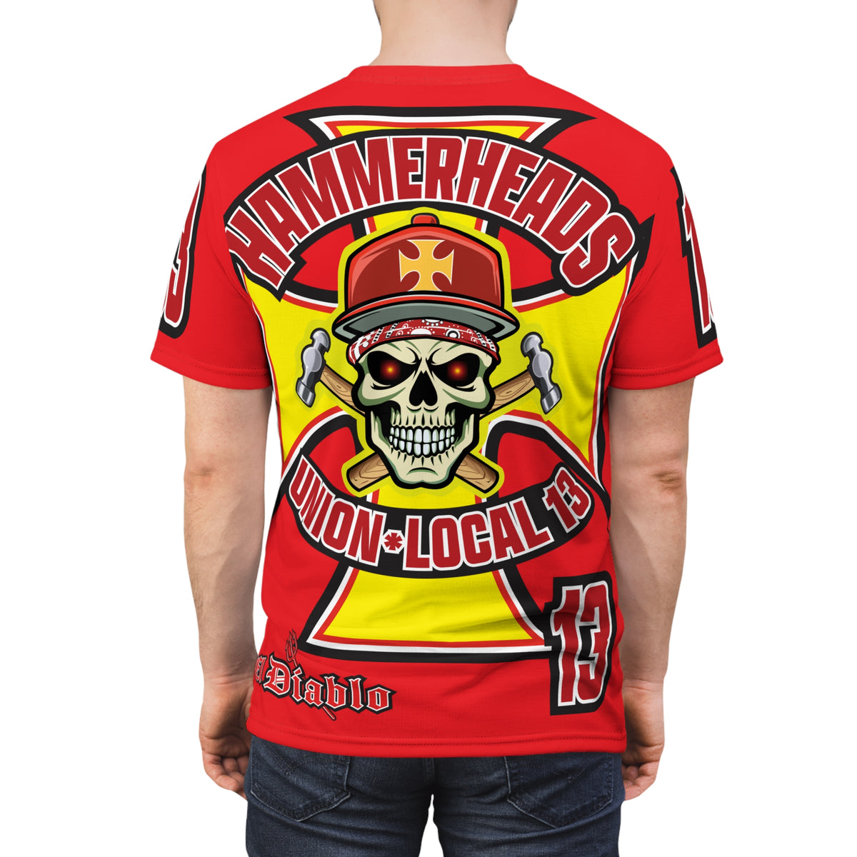 HammerHeads Union Local 13 - HiViz Comfort Fit Motorcycle Riding Tee