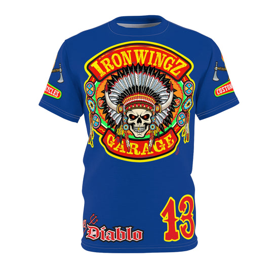 Iron Wingz Garage HiViZ Motorcycle Rider Super Tee
