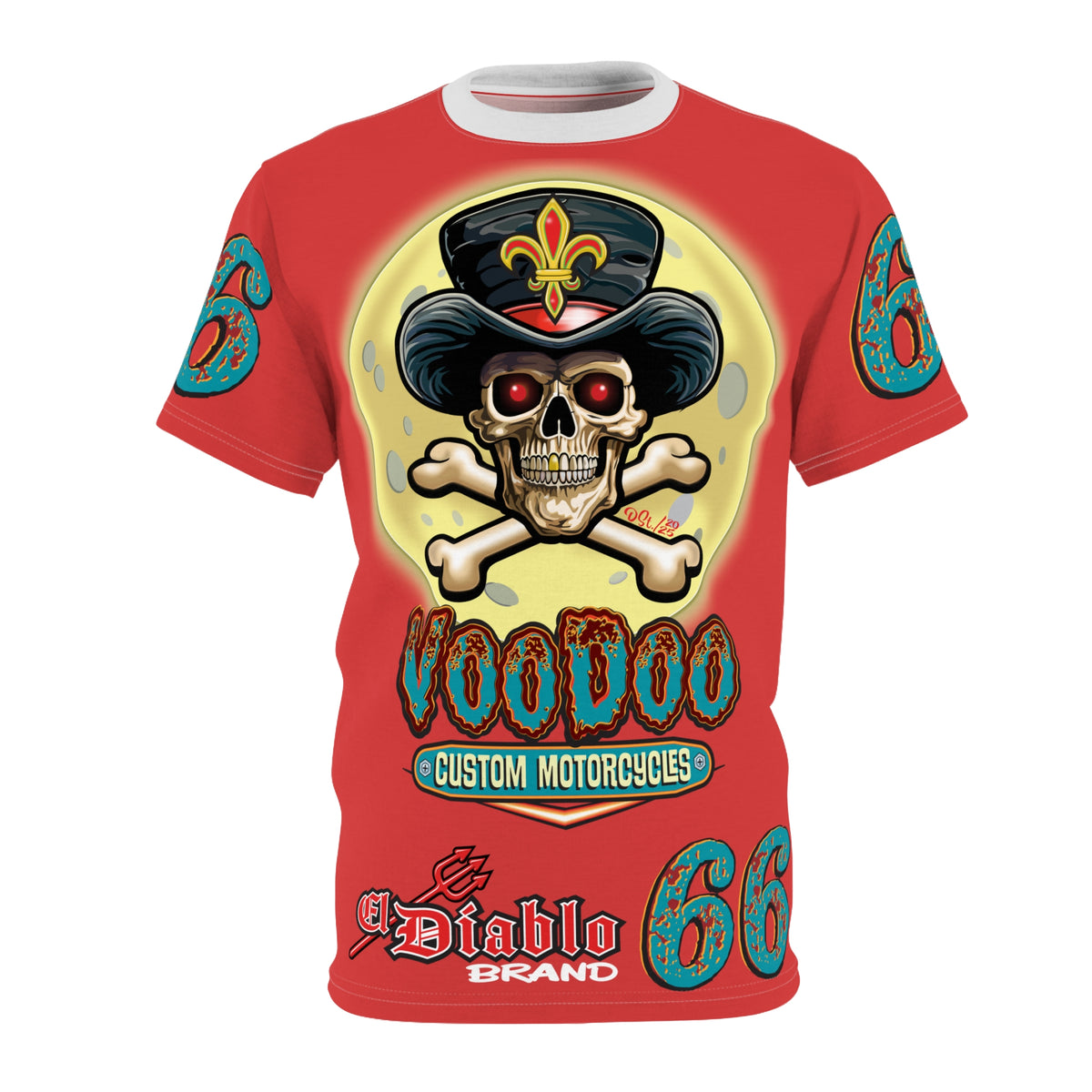 Voodoo Customs  Graphic Tee –  Edgy Style Riding Tee for Bikers