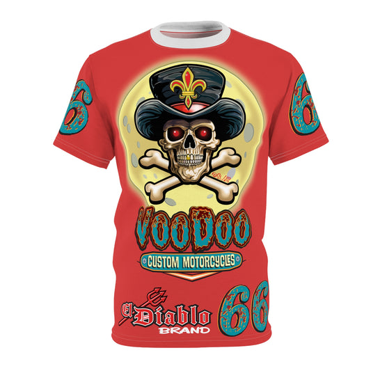 Voodoo Customs  Graphic Tee –  Edgy Style Riding Tee for Bikers