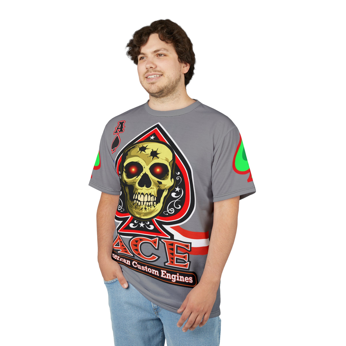 American Custom Engines ACE - Special Lumina Green  Ace of Spades Death Card High visibility Graphics