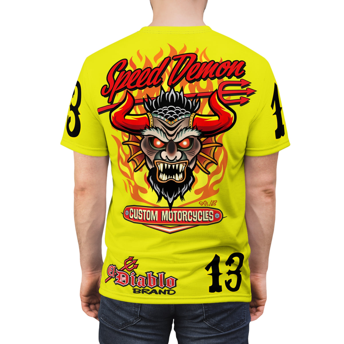 Demon Custom   Banana Rama HiViZ Super Tee — Extreme Edgy Graphics - Bad Attitude Custom Biker Riding Gear