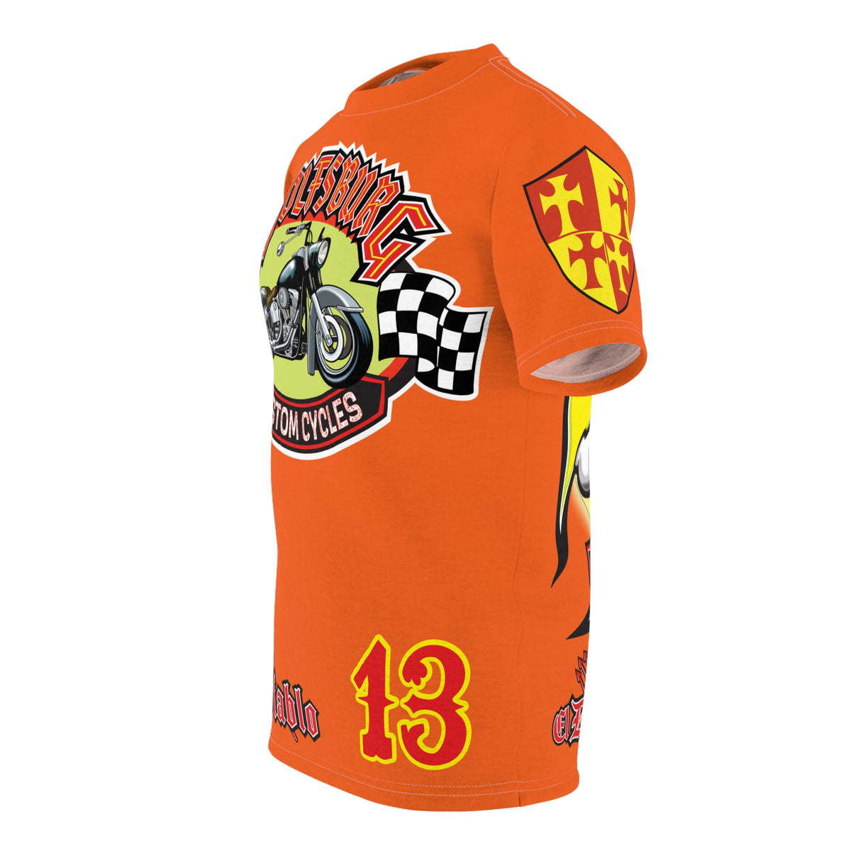 Wolfsburg Custom Cycles HiViz High Comfort Motorcycle Riders Super Tee