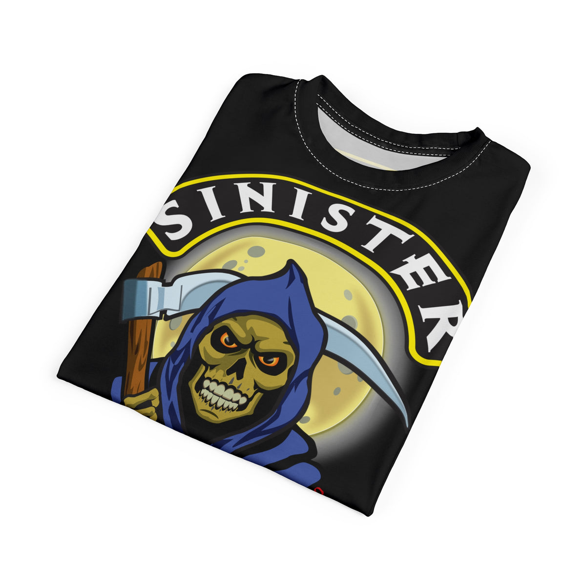Sinister Choppers Reaper Custom Super Tee - Gothic Graphic T-Shirt for Hardcore Motorcycle Riders