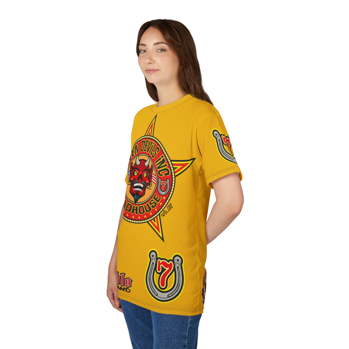 Seven Devils Inc. Roadhouse HiViz Graphic Tee - Motorcycle Custom Riding Super Tee