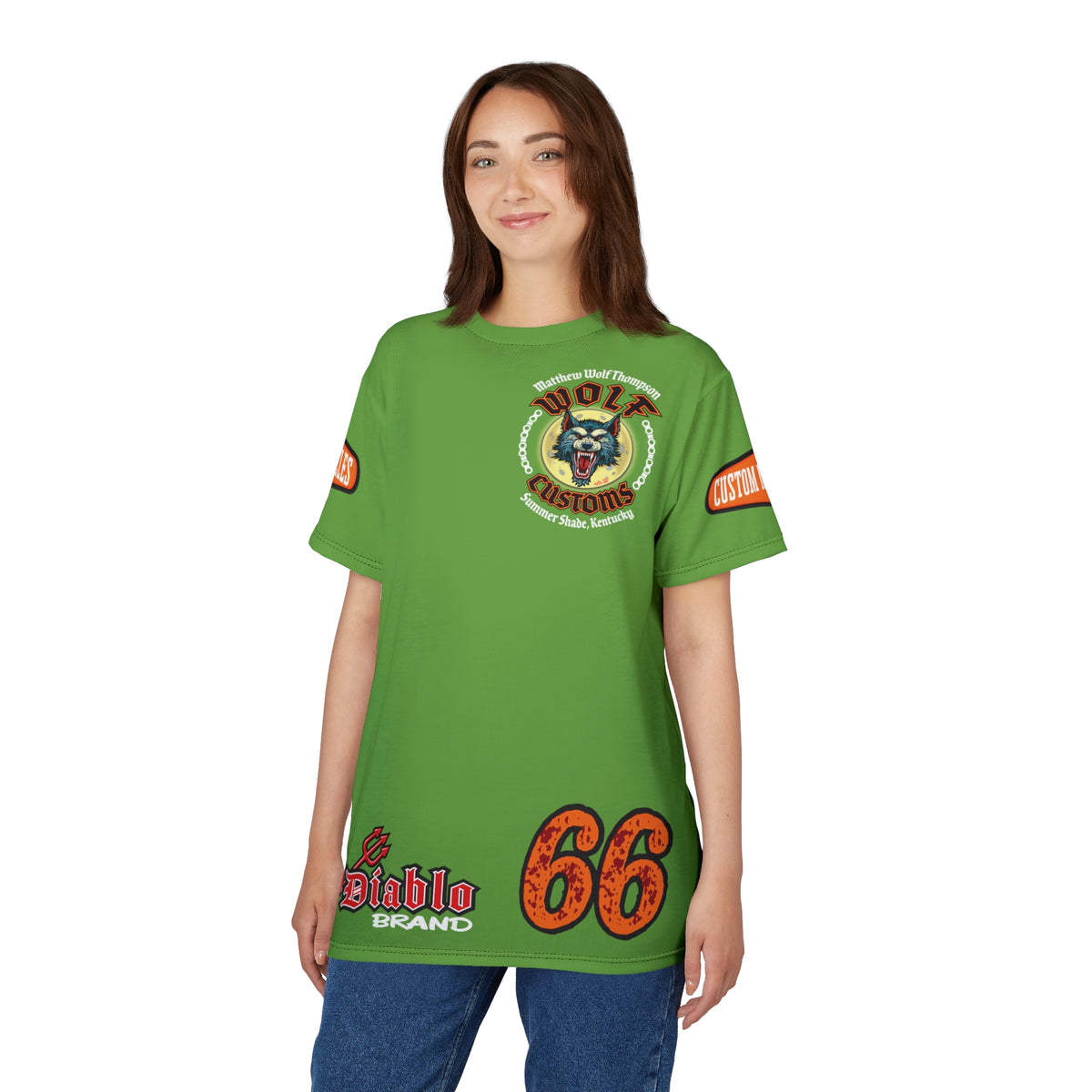 SRT MWT Wolf Custom Motorcycles Super Riding Tee - Viciously Cool High Performance Motorcycle Riding Shirt