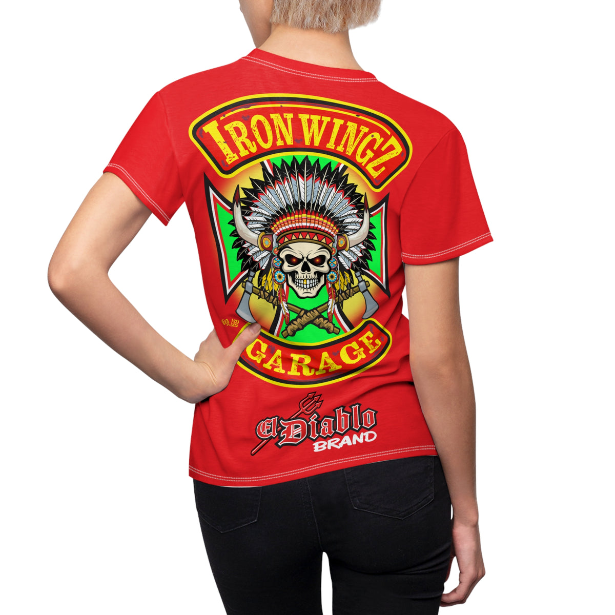 Women's Cut IronWingZ Custom Motorcycles Graphic Tee — HiviZ Graphics