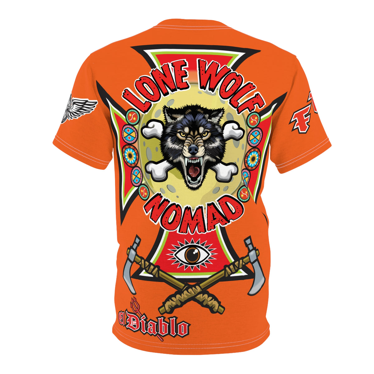 Lone Wolf Nomad HiViz Super Tee - For The Independent No Club Bikers For Life