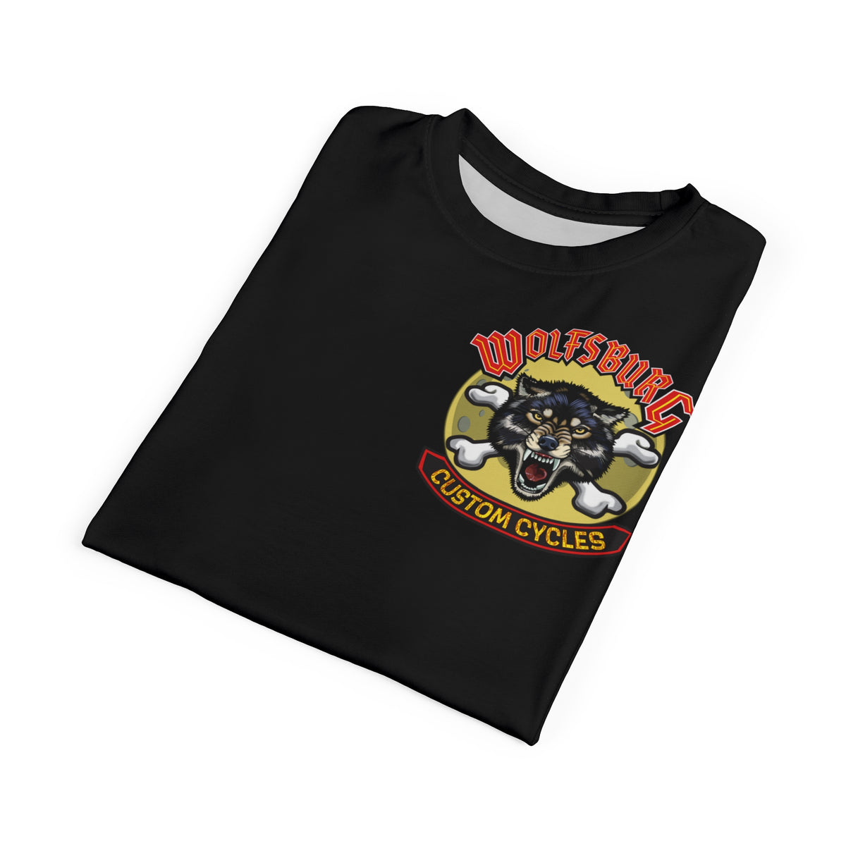 Wolfsburg Custom Cycles Motorcycle Riding Tee Shirt - Cool Riding Comfort