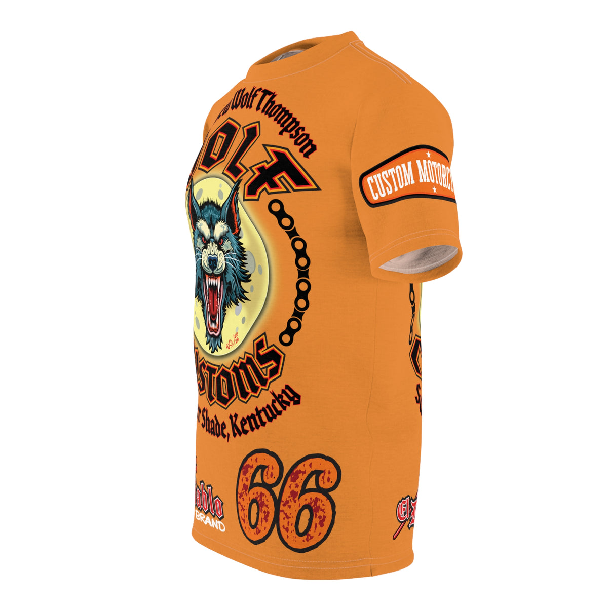 MWT Wolf Custom Motorcycles Super Tee — Viciously Cool High Performance Motorcycle Riding Shirt
