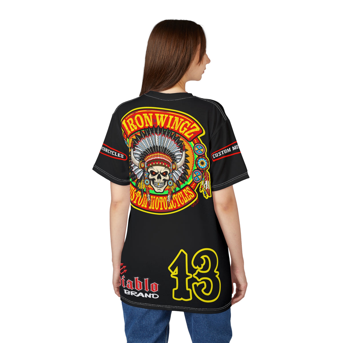 SRT Iron WingZ Garage Custom Biker Riding Super Tee - Retro Vintage Graphic Style