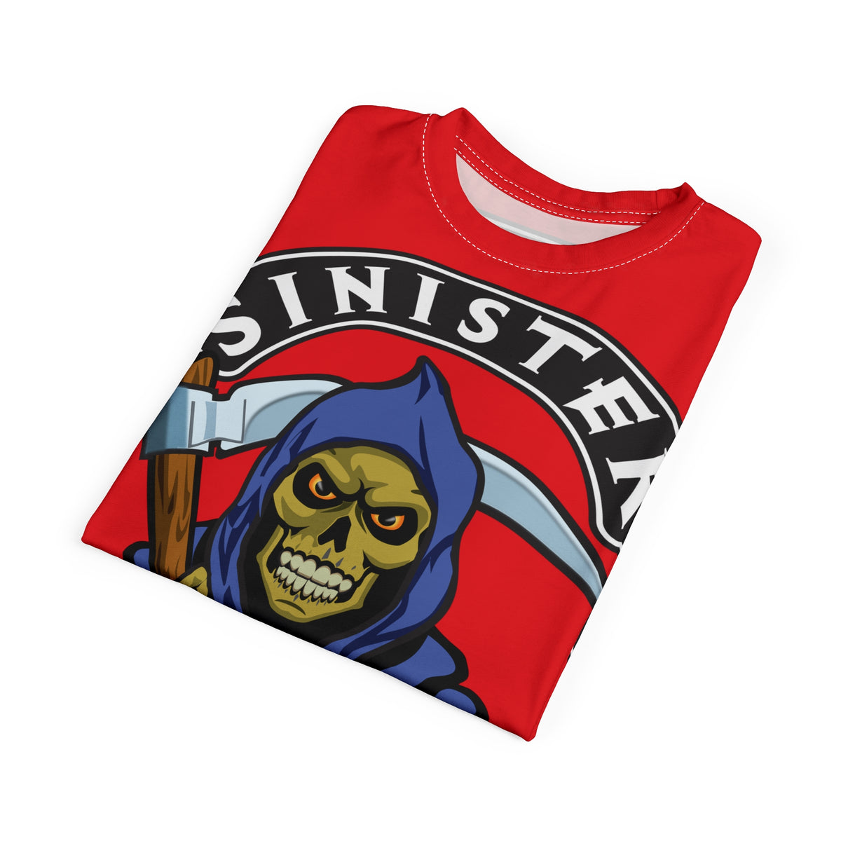 Sinister Choppers Reaper HiViz Super Tee - Unisex Skull Design for Bikers