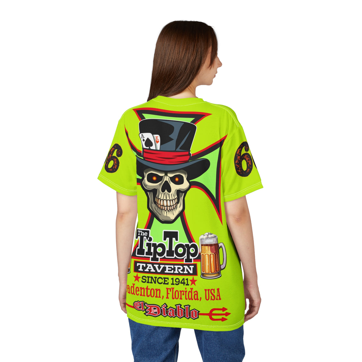 Very Special Tip Top Tavern Dive Bar HiViz Lumina Super Tee (*Limited Edition) - America's Best Dive Bar, Bikes Beers Babes & Bros. - Honouring Biker Bar Tee