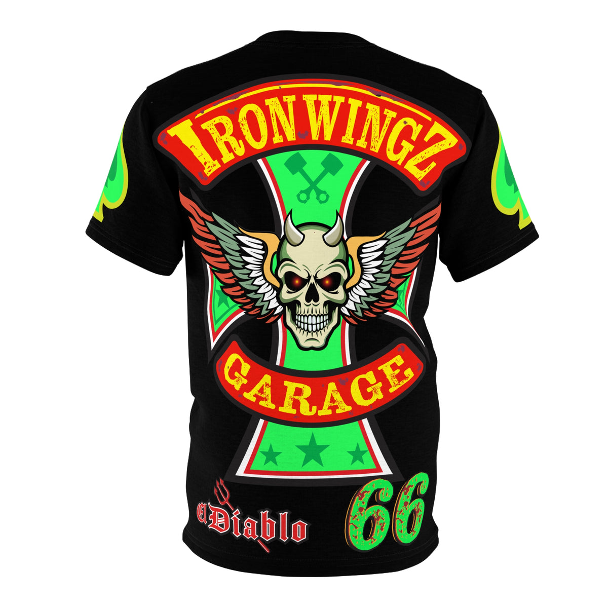 Iron Wingz Custom Motorcycle Unisex Super Tee - Bold Graphic Tee for Bikers