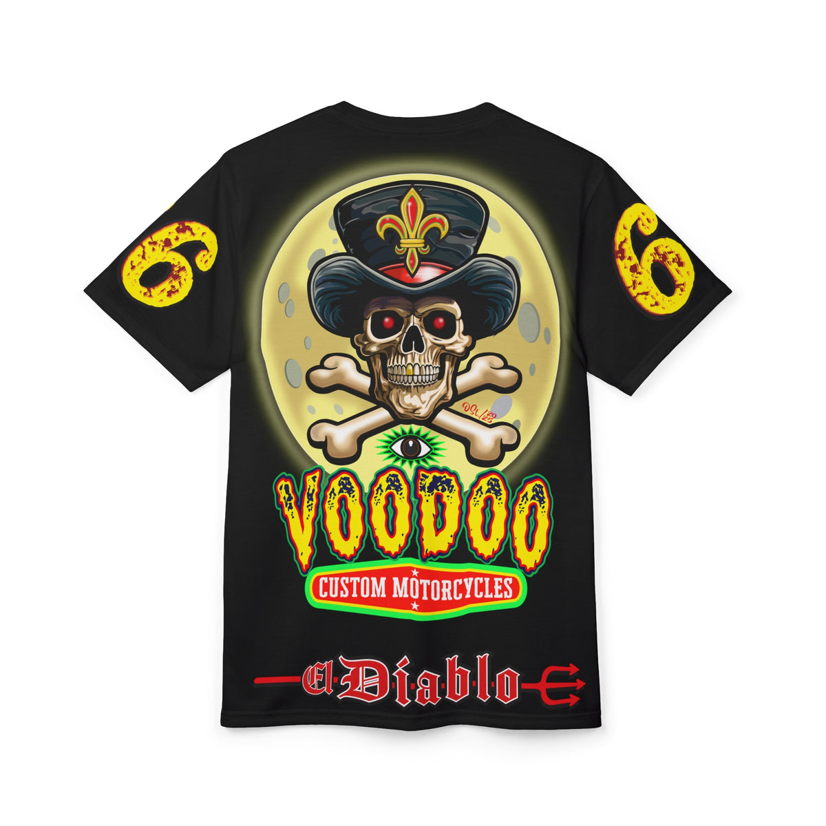 Voodoo Nightmare 66  Ultimate Motorcycle HiViz Super Tee, XLGraphics , Custom Riding Apparel