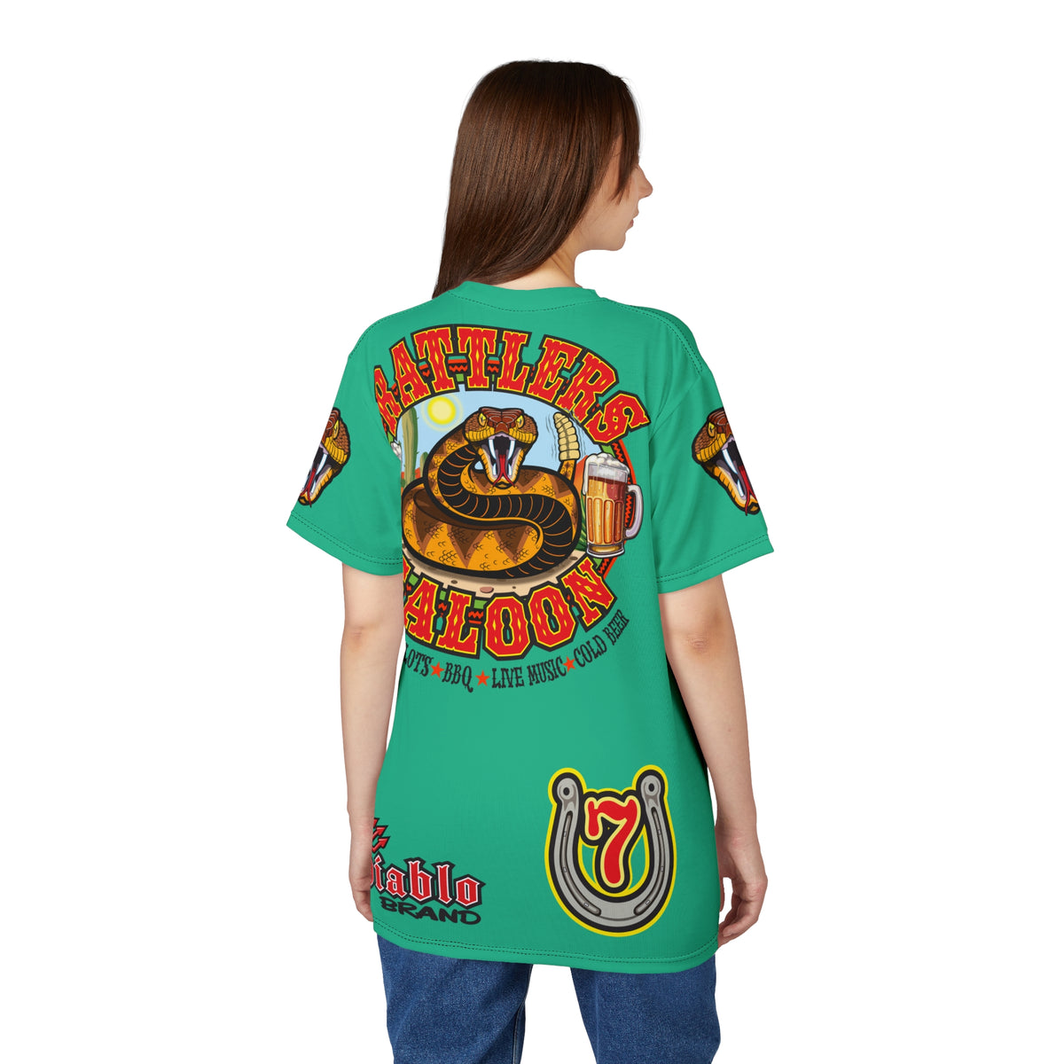Rattlers Saloon  BADAZZ SUPER TEE — Vintage Biker 66 Graphic Shirt