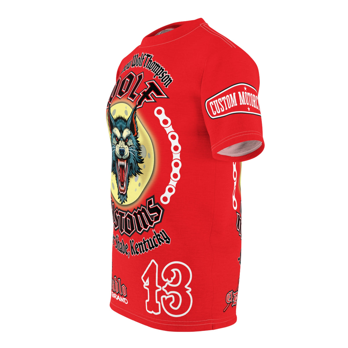 MWT Wolf Custom Motorcycles Super Tee — Viciously Cool High Performance Motorcycle Riding Shirt