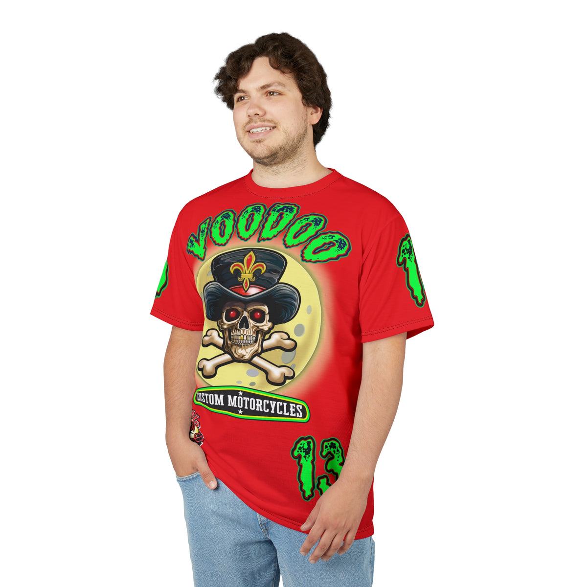 Voodoo Lucky 13 Motorcycle Ultimate HiViz Super Tee, XL Graphics , Custom Riding Apparel