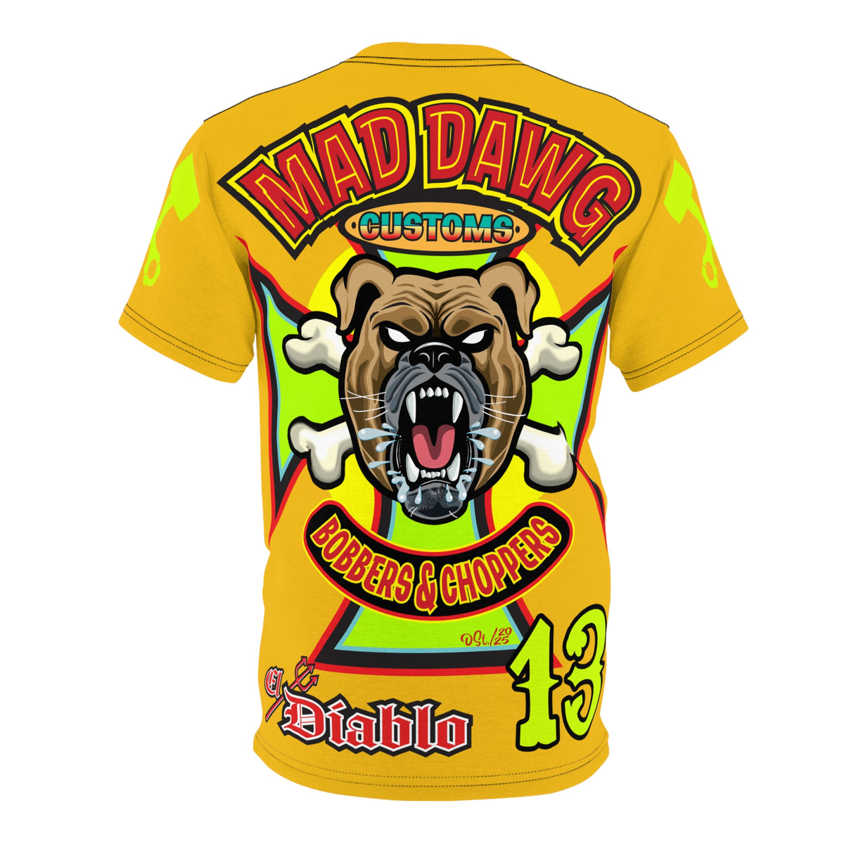 Mad Dawg Customs HiViz, High Performance Super Tee - Mad Dawgs & Bad Dawgs must have Riding Super Tee