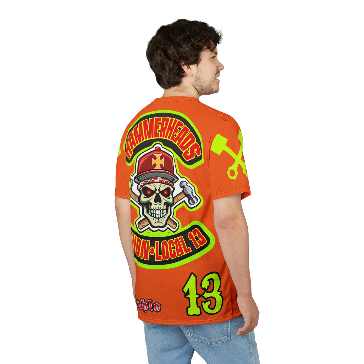 Hammerheads Union Local 13 -  SoCal 619 Special Edition - Custom HiViz Motorcycle Riding Tee Shirt _ Super Comfort and Fit