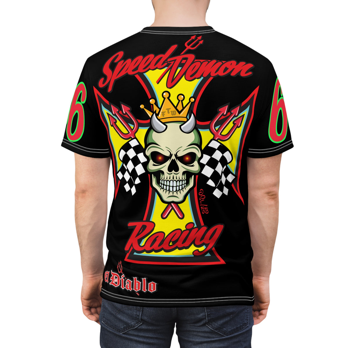 Speed Demon High Performance Unisex Super Tee - Edgy Racing Skull Design