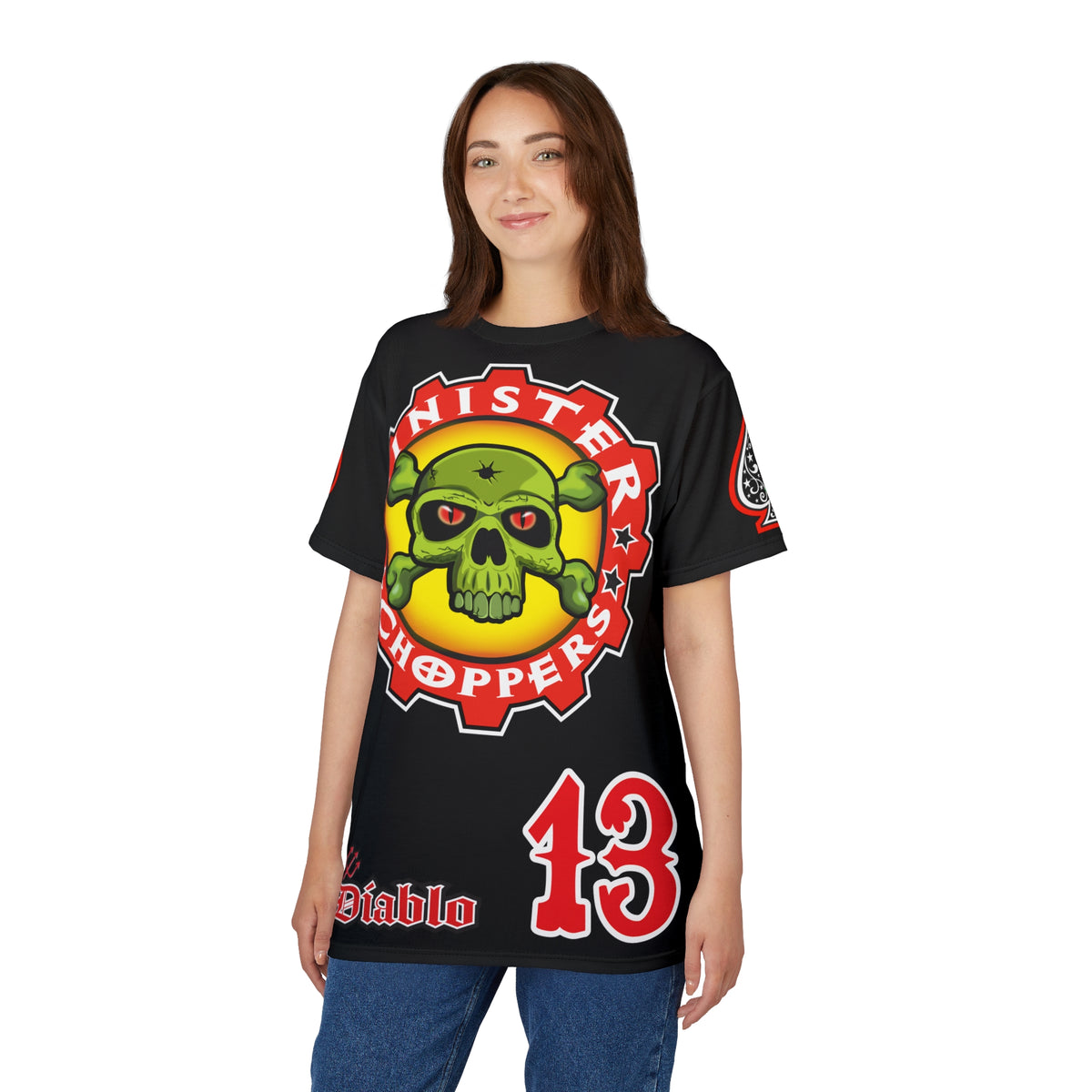 Sinister Choppers - BAD in BLACK - HiViz Custom Super Tee - High Performance Riding Wear