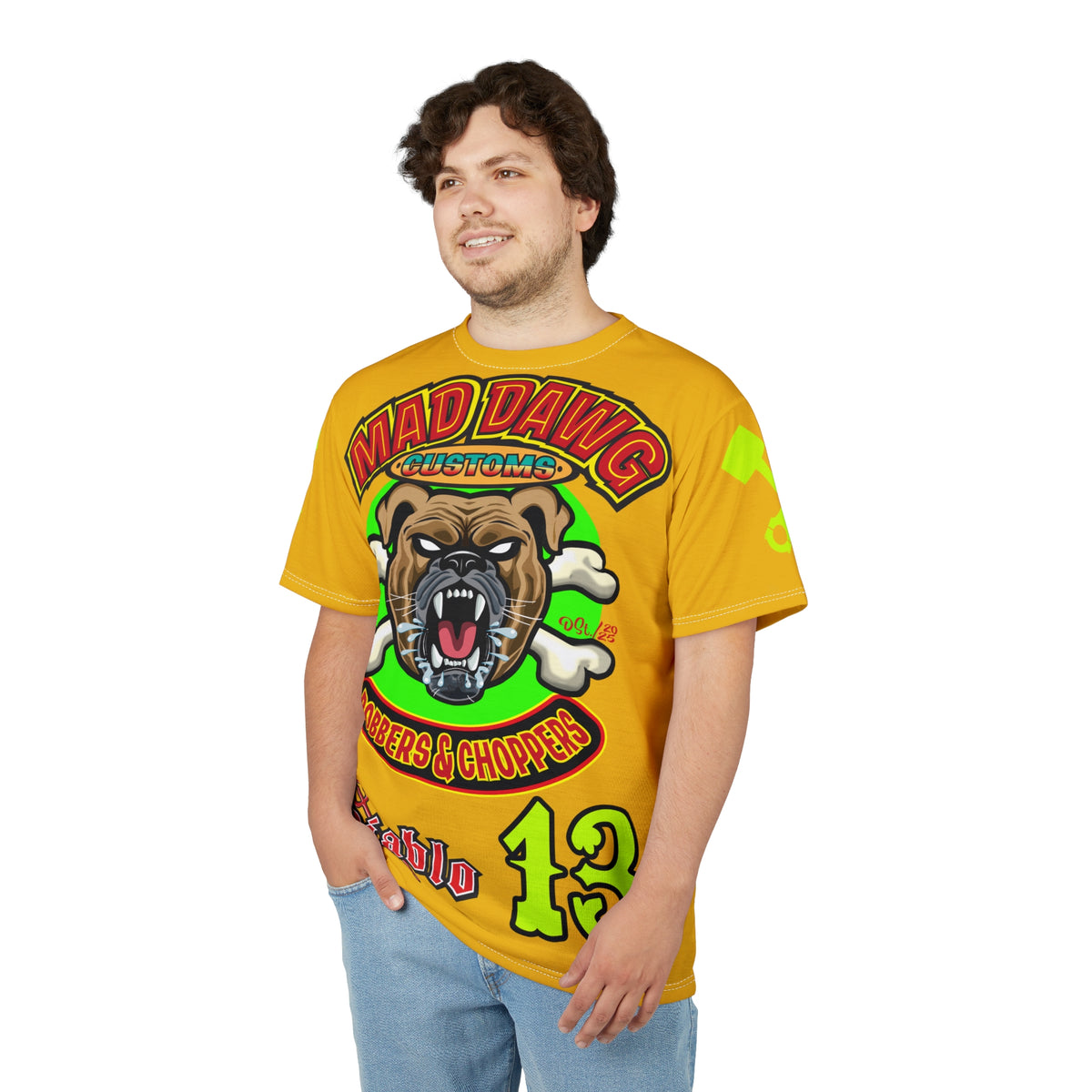 Mad Dawg Customs HiViz, High Performance Super Tee - Mad Dawgs & Bad Dawgs must have Riding Super Tee