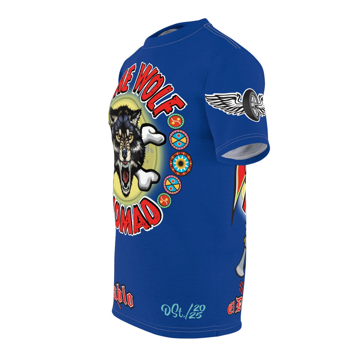 Lone Wolf Nomad HiViz Super Tee - For The Independent No Club Bikers For Life