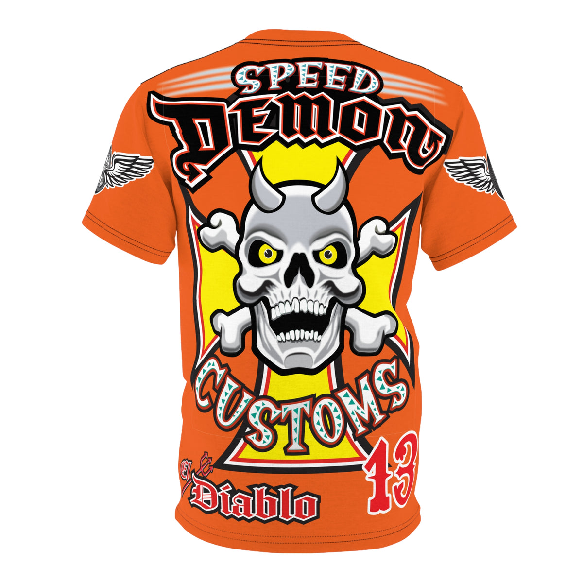 Speed Demon Customs Spectacular HiViz Super Tee - Devilishly Demented Bold Biker Design