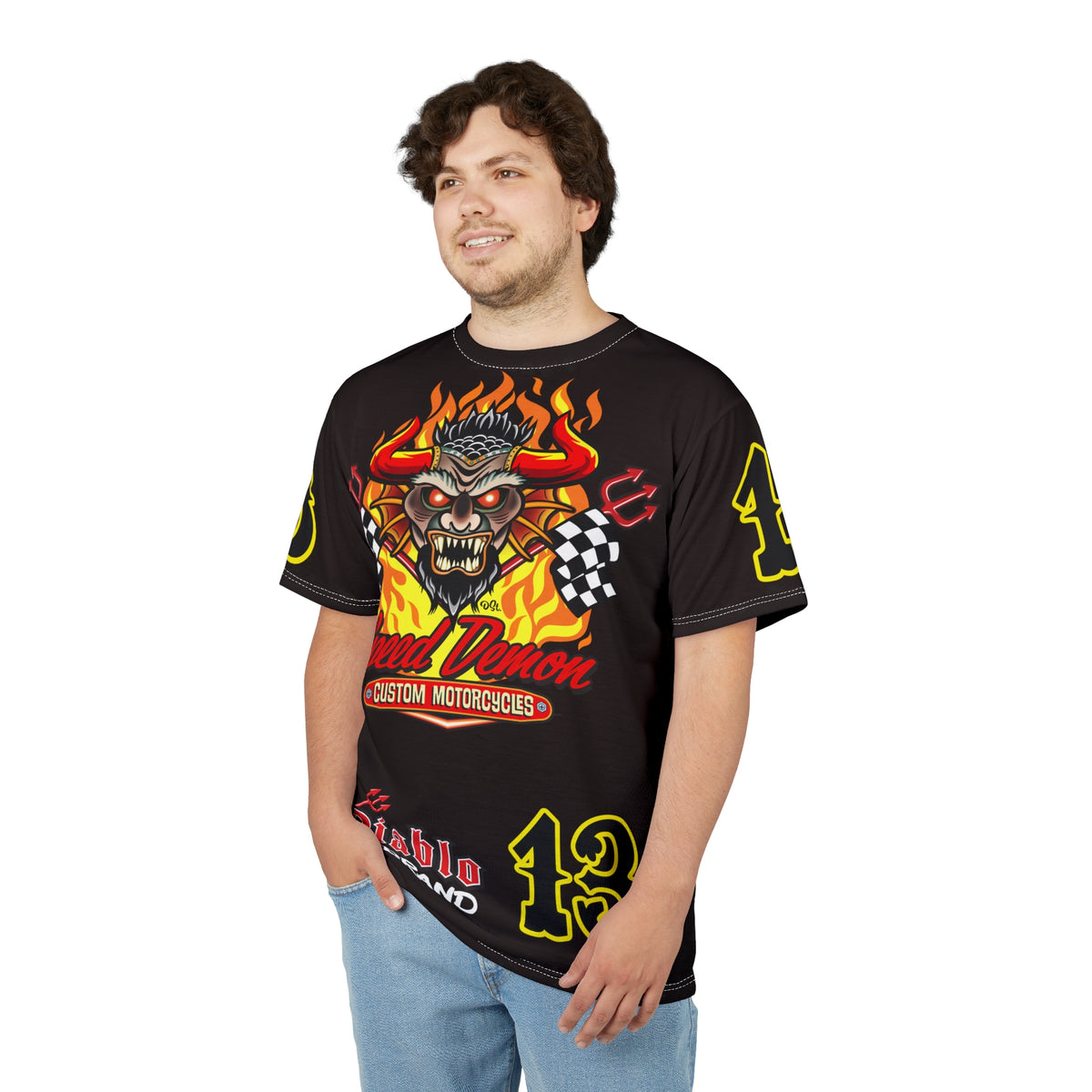 Speed Demon Customs Midnigt Rider Super Tee — Extreme Edgy Graphics - Bad Attitude Custom Biker Riding Gear