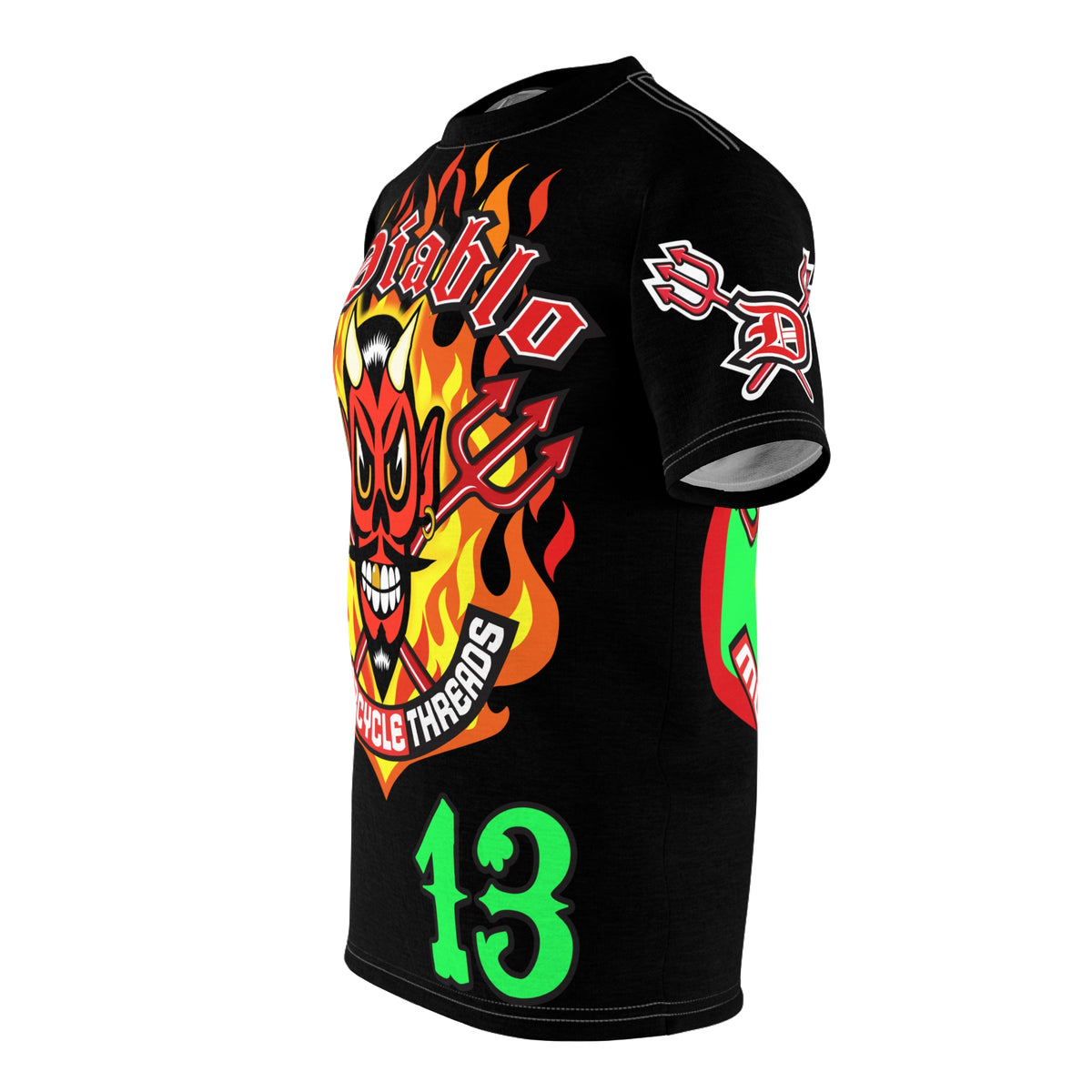 El Diablo Brand HiViz Company Super Tee, Xl Bright Graphics, Ultimate Fit & Comfort Riding Tee