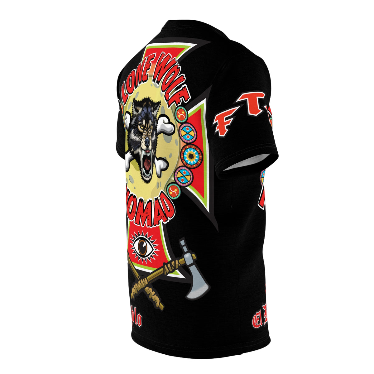 Lone Wolf Nomad HiViz Super Tee - For The Independent No Club Bikers For Life