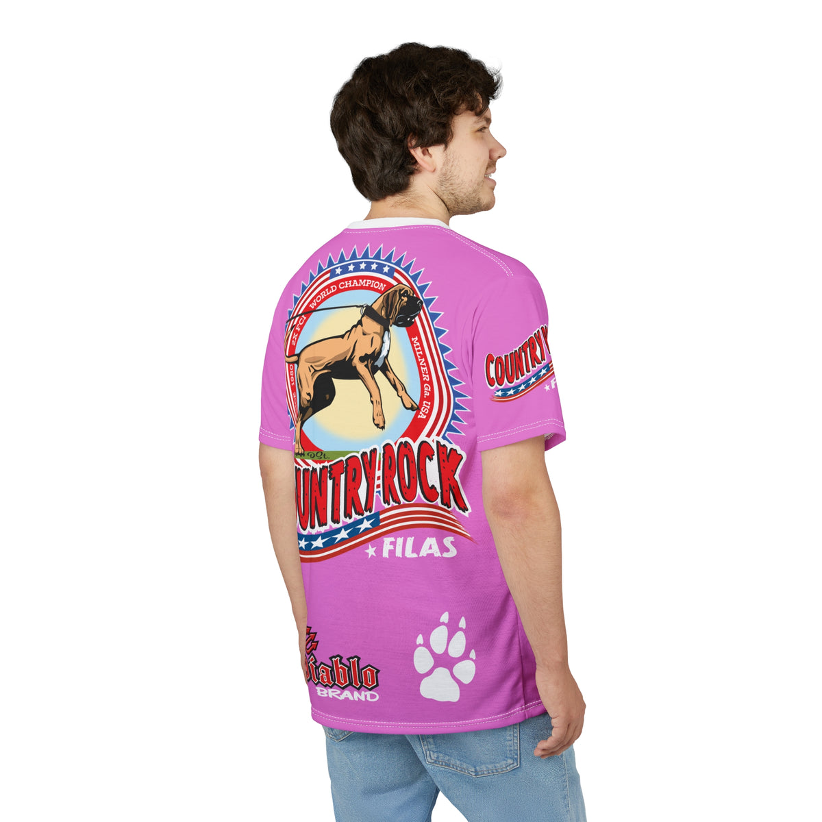 Country Rock Filas Graphic Super Tee — El Diablo Brand Paw Print T-Shirt 4Braylee