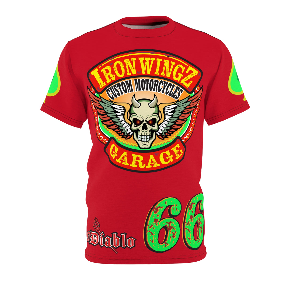 Iron Wingz Custom Motorcycle Unisex Super Tee - Bold Graphic Tee for Bikers