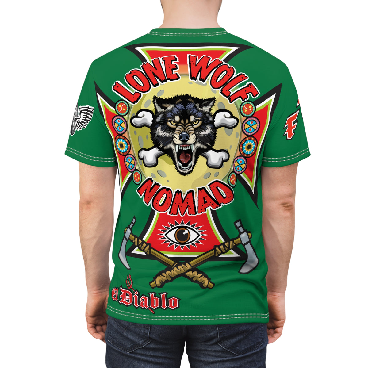 Lone Wolf Nomad HiViz Super Tee - For The Independent No Club Bikers For Life