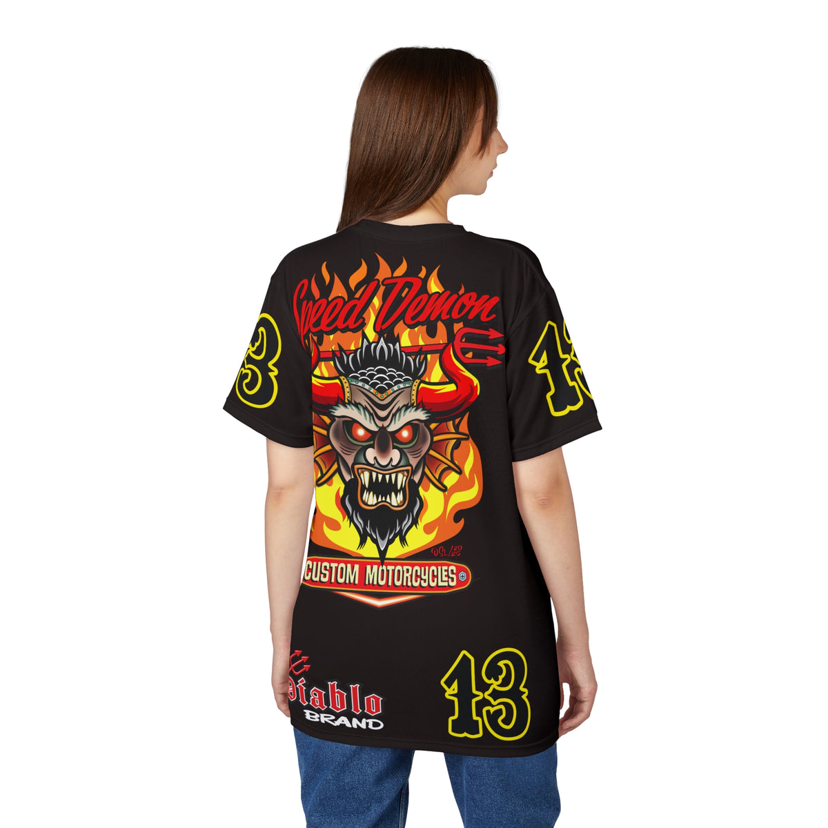 Speed Demon Customs Midnigt Rider Super Tee — Extreme Edgy Graphics - Bad Attitude Custom Biker Riding Gear