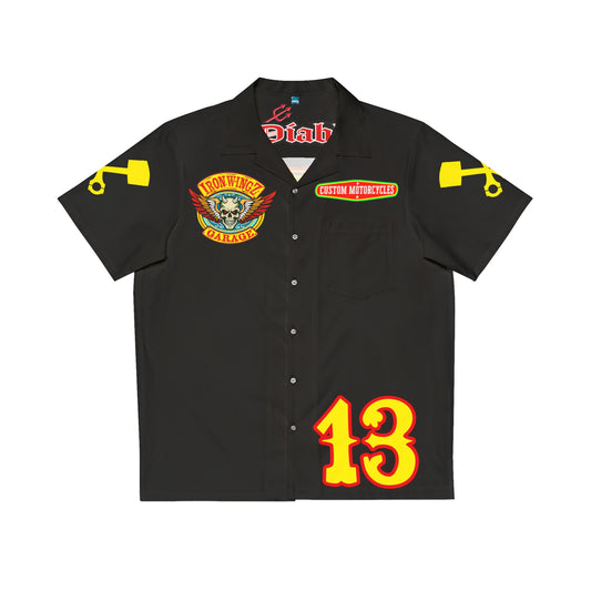 Big Bopper Men's Hawaiian Shirt - Loose, Comfortable Button Up Shirt for Easy Breezy Riding - Sizes to 5XL