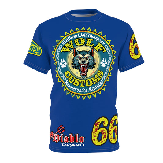 MWT Wolf Customs '66 Graphic HiViZ Super Tee — Retro Motorcycle Club Shirt, The Best Biker Riding Tee EVER !!!