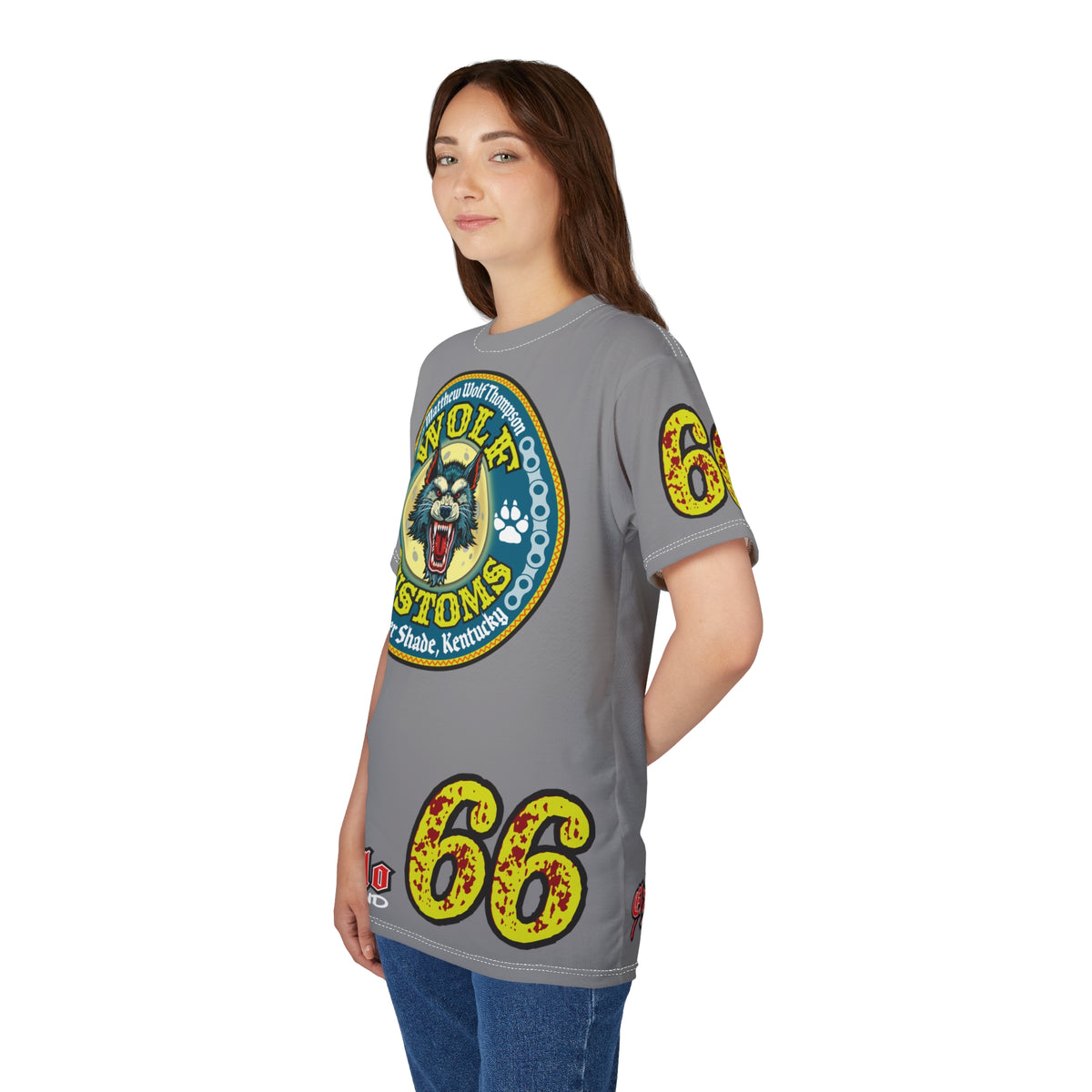 MWT Wolf Customs '66 Graphic Super  Tee — Retro Motorcycle Club Shirt The Best Biker Riding Tee EVER !!!