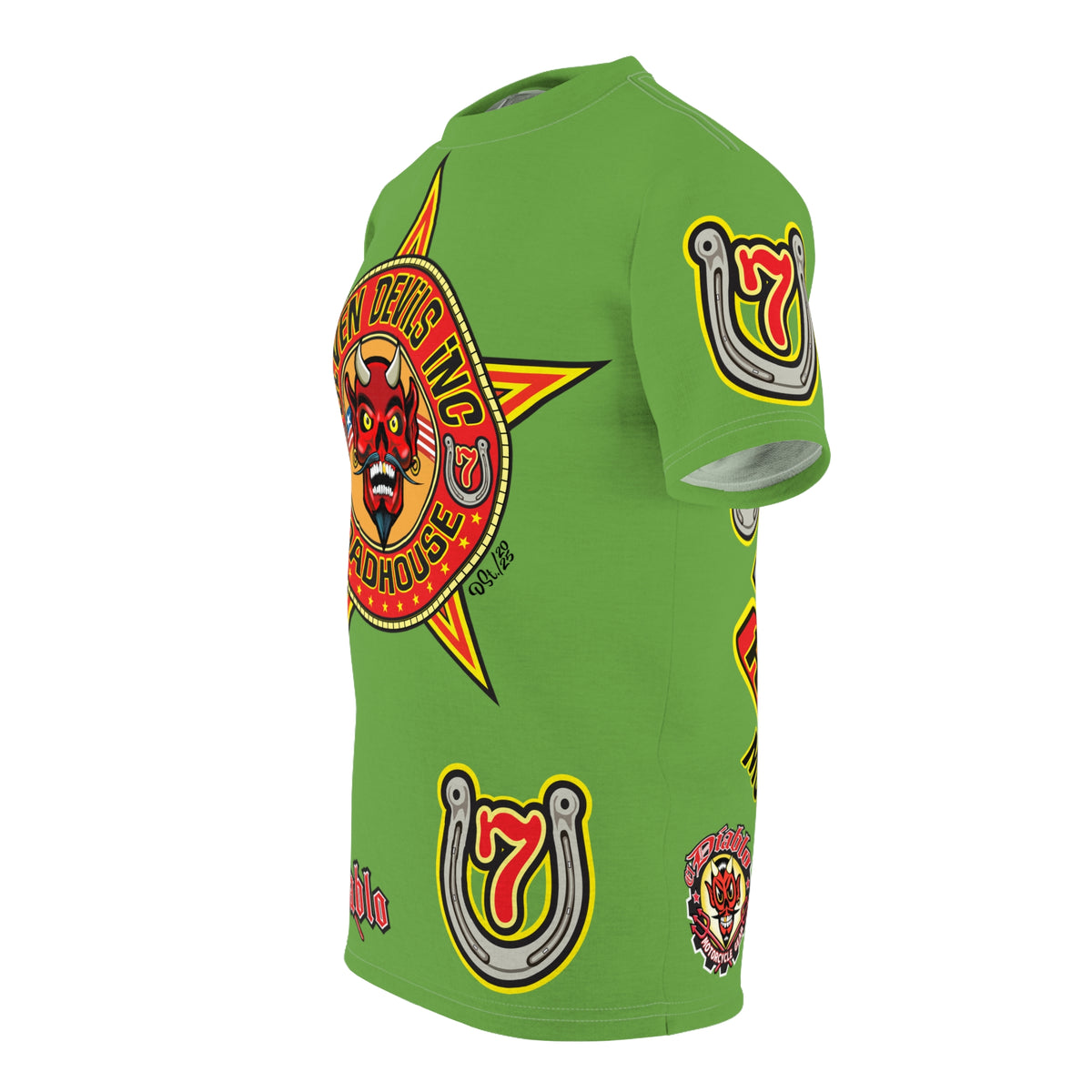 Seven Devils Inc. Roadhouse HiViz Graphic Super Tee - Motorcycle Custom Riding Tee