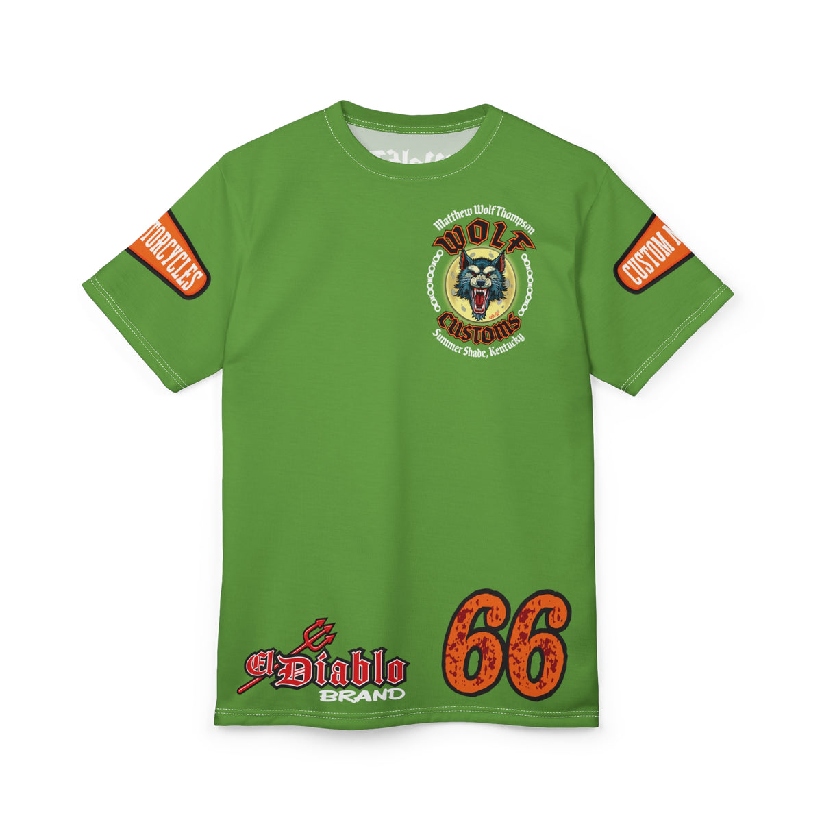 SRT MWT Wolf Custom Motorcycles Super Riding Tee - Viciously Cool High Performance Motorcycle Riding Shirt
