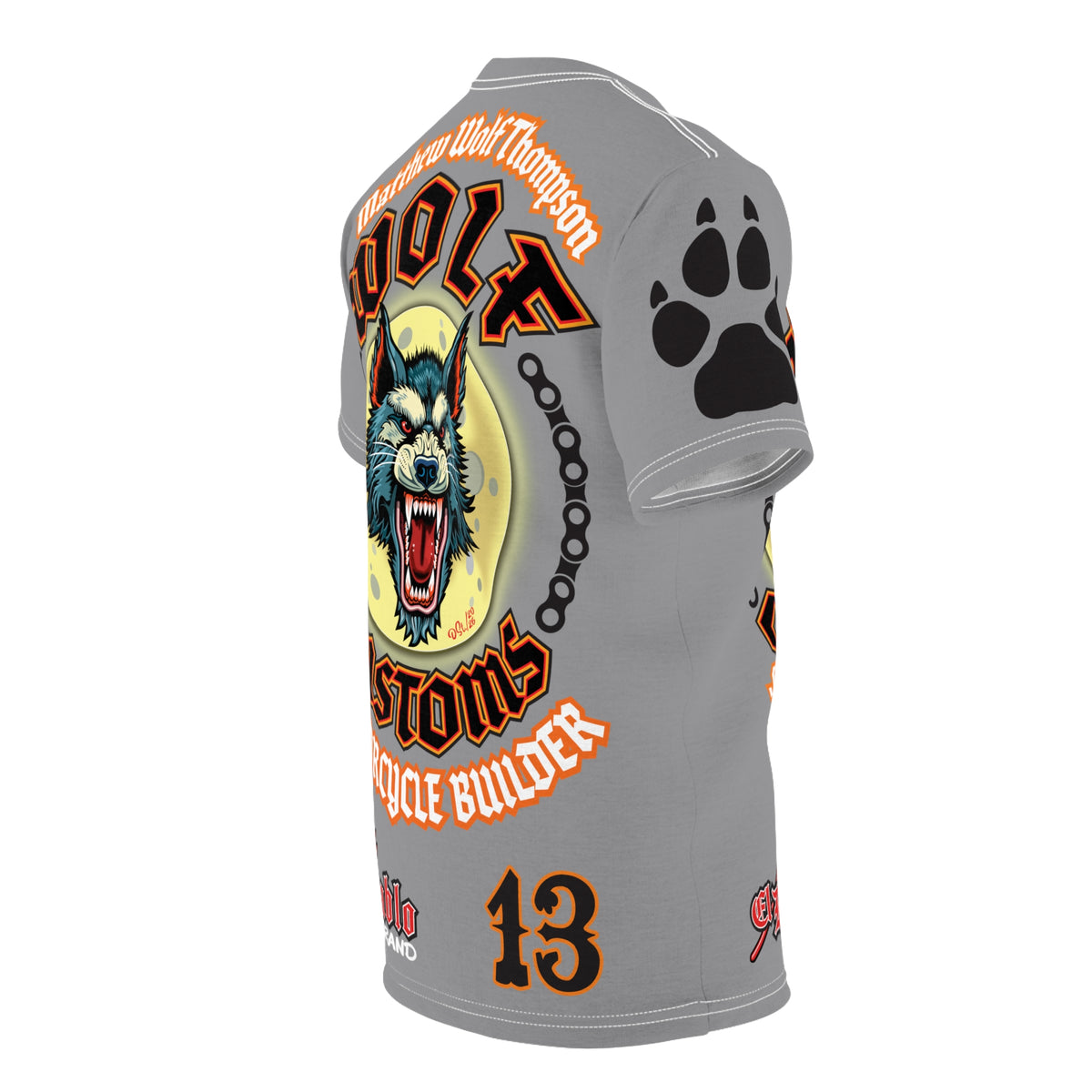 MWT Wolf Custom Motorcycles Super Tee — Viciously Cool High Performance Motorcycle Riding Shirt