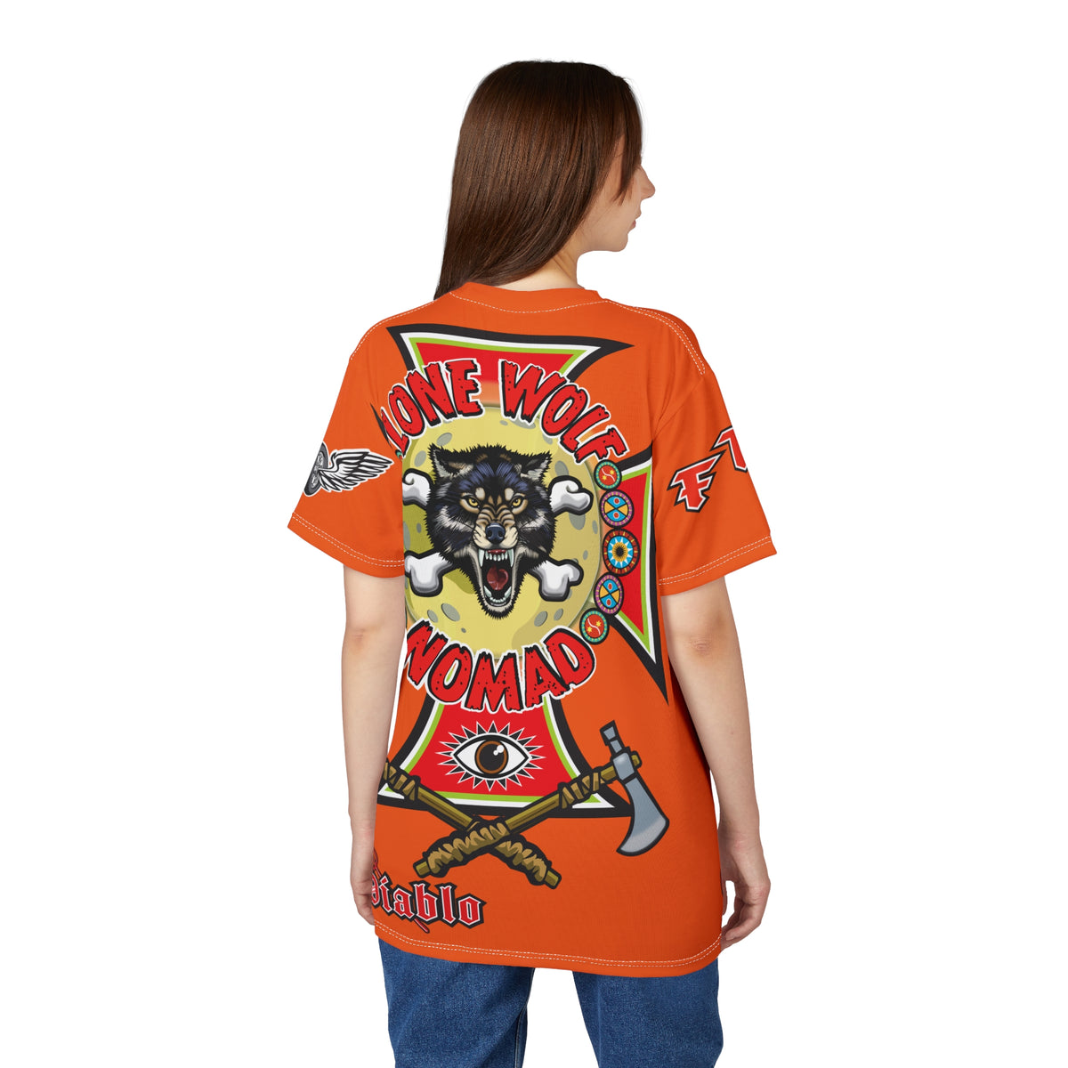 Lone Wolf Nomad HiViz Super Tee - For The Independent No Club Bikers For Life
