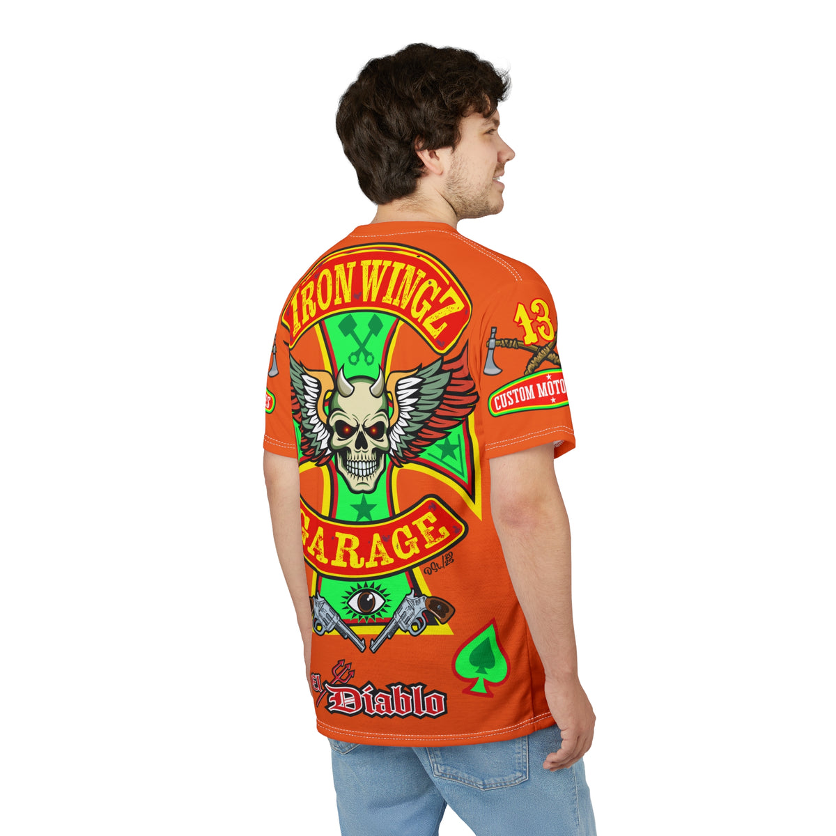 Iron WingZ Customs HiViz High Performance Motorcycle Riding Super Tee